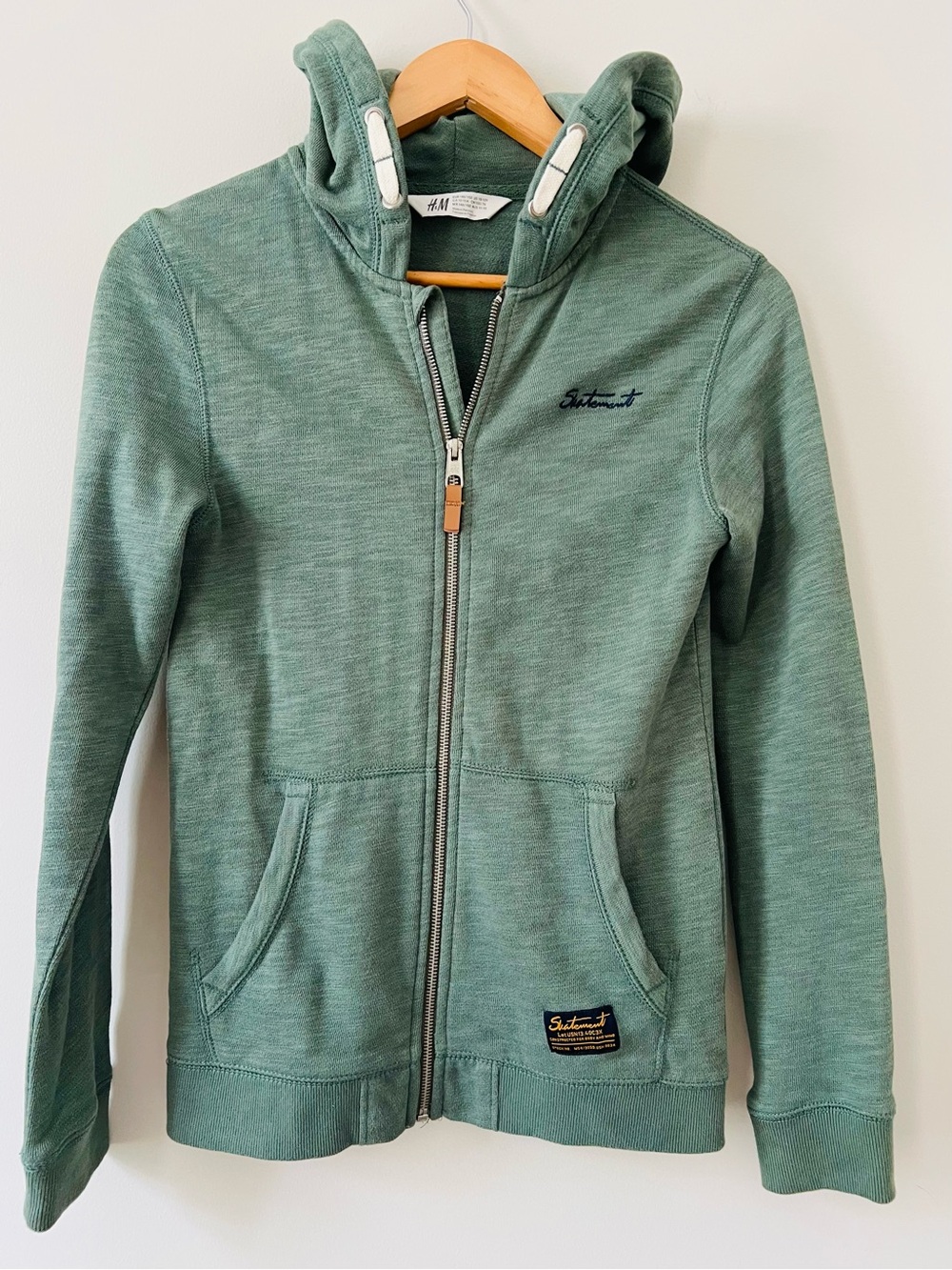 H&M kids statement Collection Zip Front Hooded Jacket Embroidered Size 10-12y